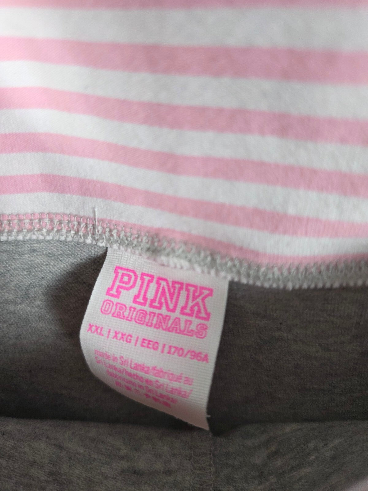 Victorias Secret PINK campus Originals foldover Yoga pants flare Grey 2XL XXL