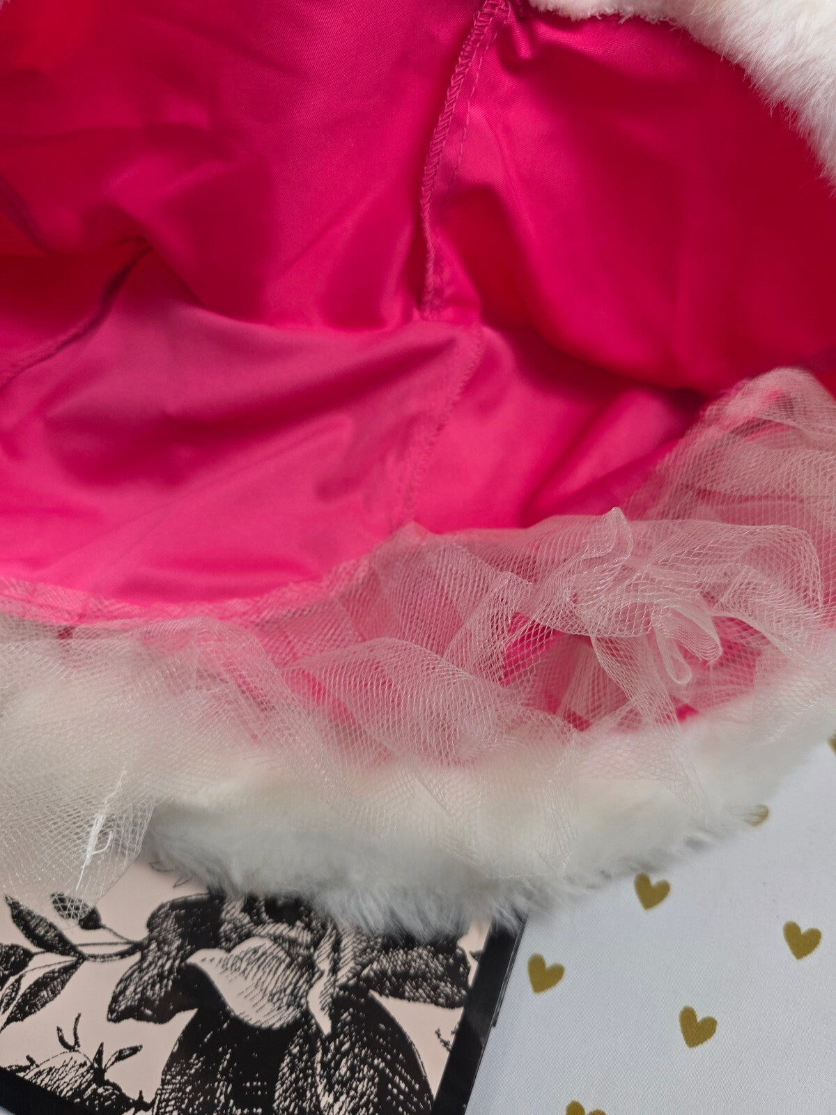 Vintage Victoria's Secret Sexy Santa Pink Satin Fur Mini Skirt NWT Y2K