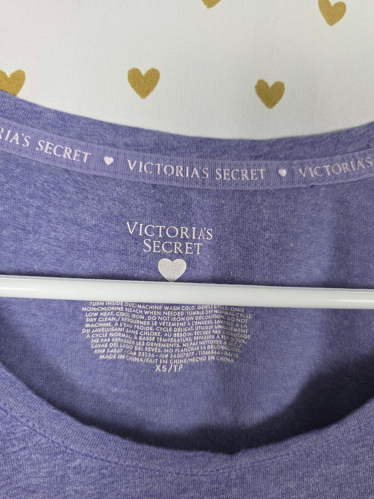 Victorias Secret Purple Soft LOVE Logo Nightgown Sleep Shirt XS