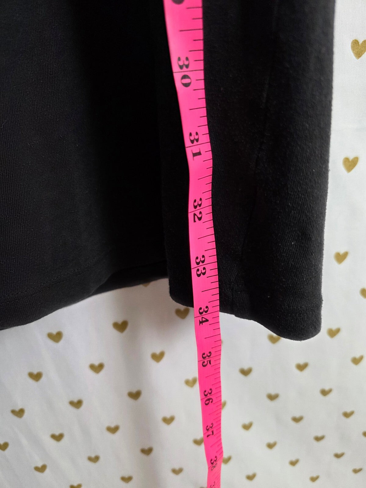 Victorias Secret PINK Vintage Black Tee shirt V neck Dress Cotton Medium