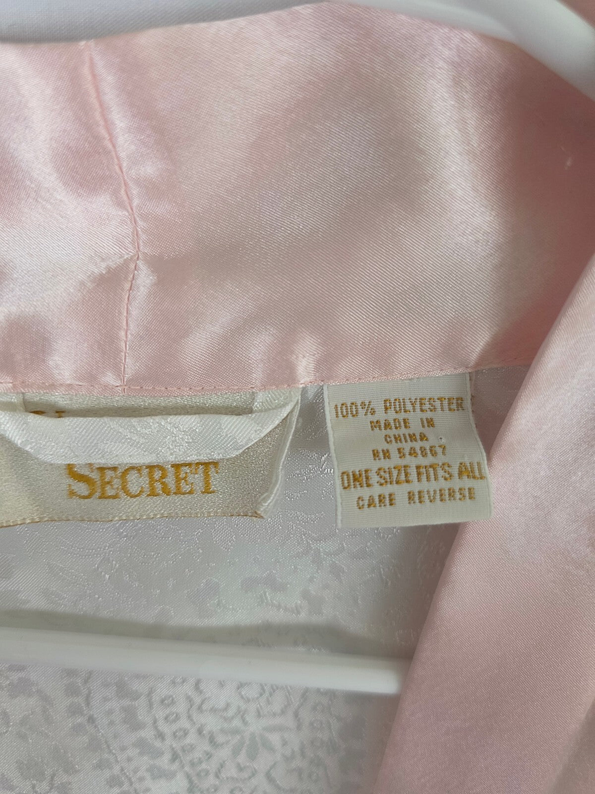 Vintage Victoria's Secret Gold Label Satin Nightgown Robe Set Pink Ivory M