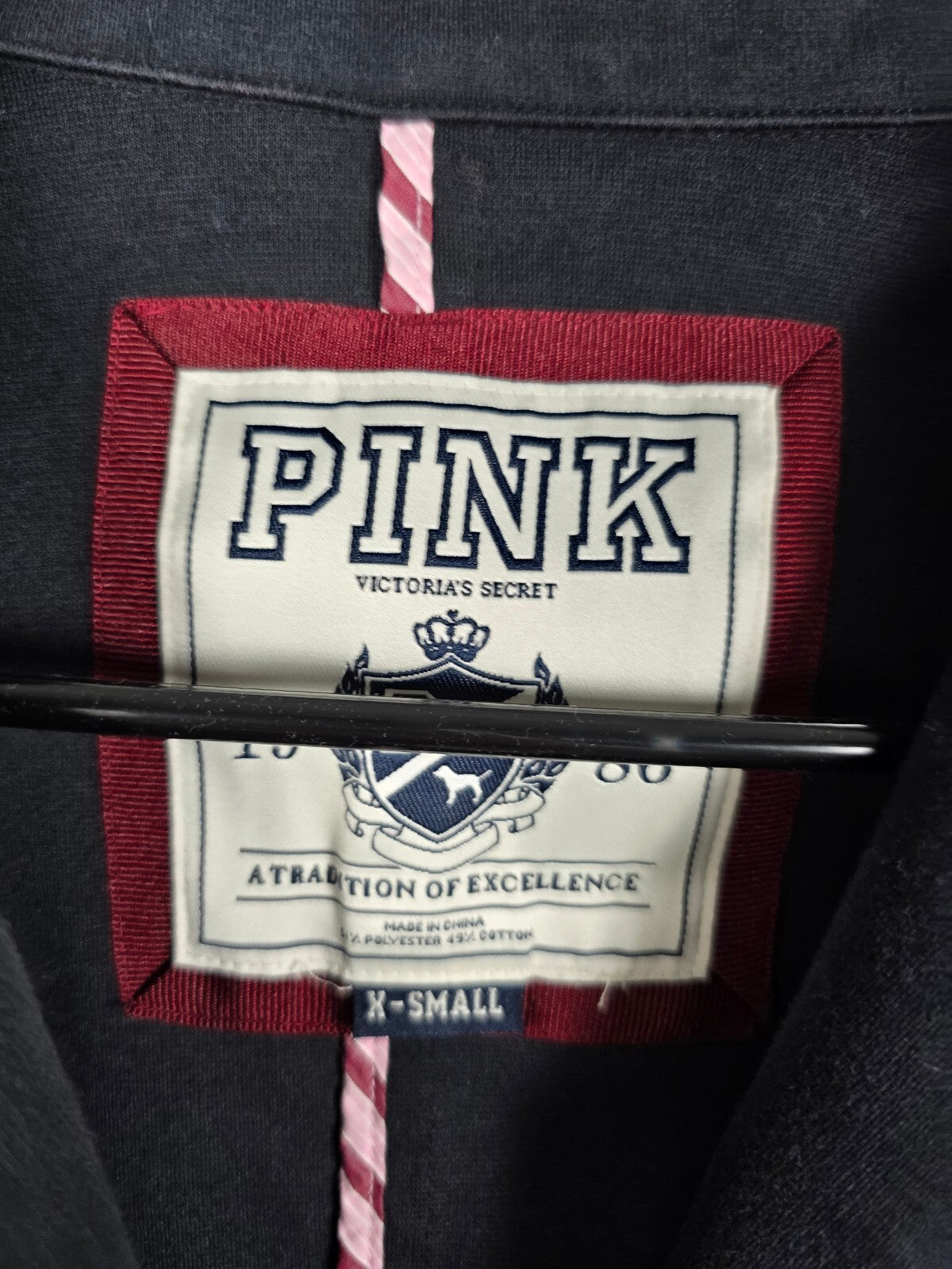 Vintage Victoria's Secret PINK Varsity Blazer XS 1986 Crest Collegiate Jacket