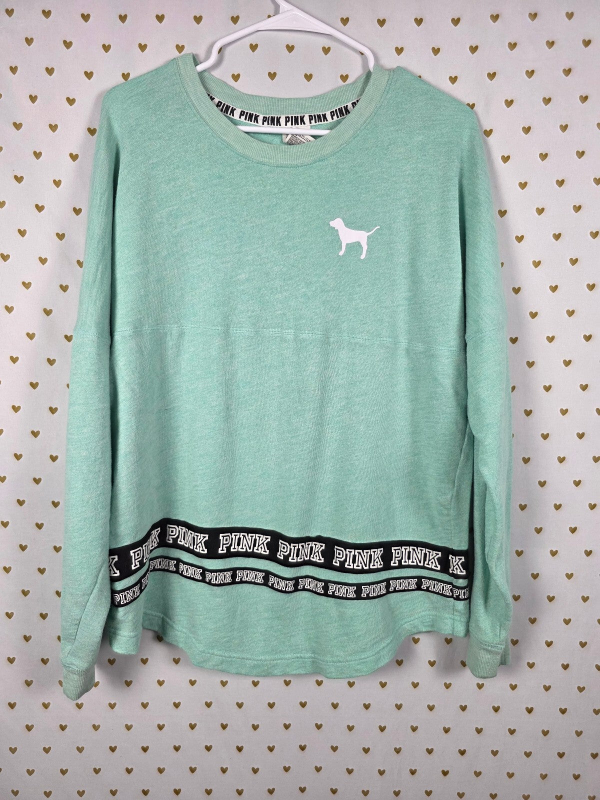 Victorias Secret Pink Mint Oversized Sweater Shirt LARGE