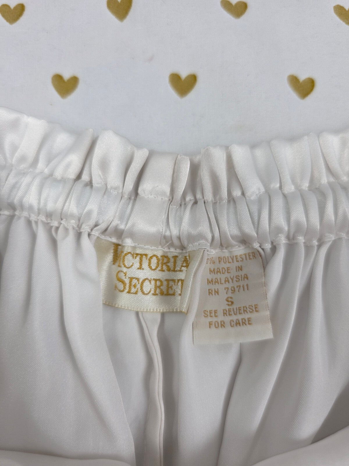 Victorias Secret Vintage Gold Label Satin SM Sleep Shorts Boxers Pajama Bottoms