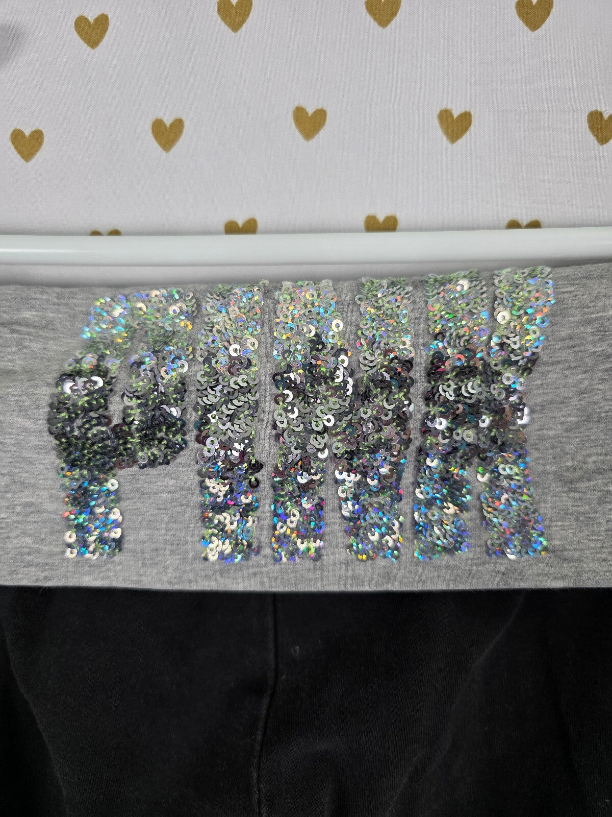 Victorias Secret PINK Gradient Bling Sequined Foldover Yoga Pants Ankle SkinnyXS