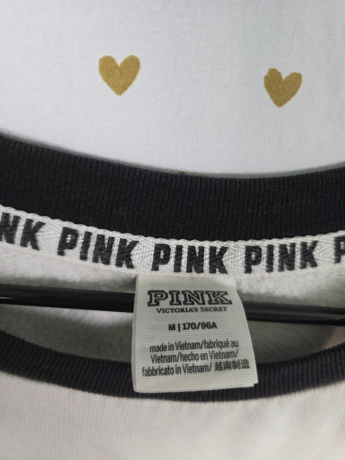 Victorias Secret Pink Leopard cheetah Raglan Crew Sweater Logo MEDIUM