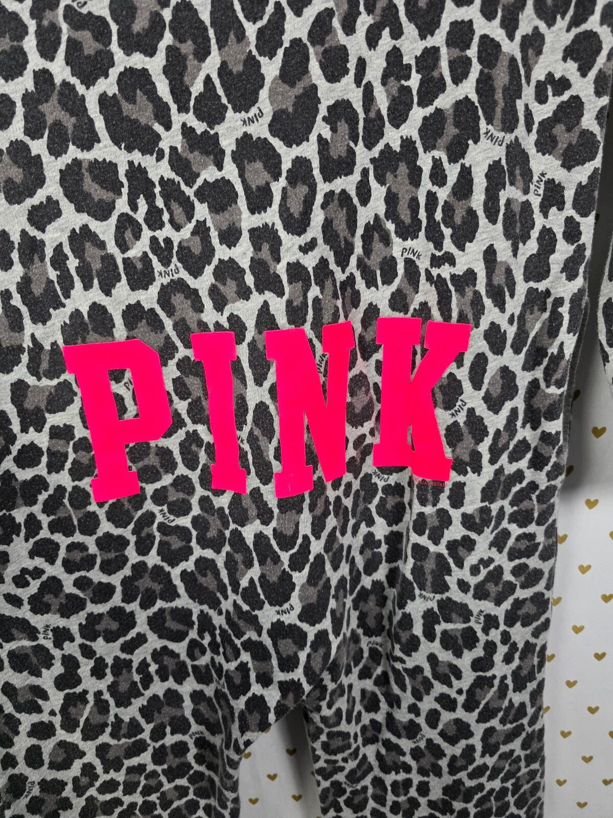 Victoria's Secret PINK 2012 Fashion Show Leopard Jumpsuit Rare XS Hooded HTF