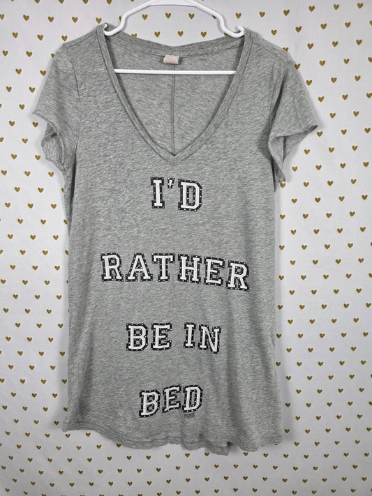 Victorias Secret PINK Vintage ID RATHER BE IN BED Nightgown Sleep Shirt Y2k MED
