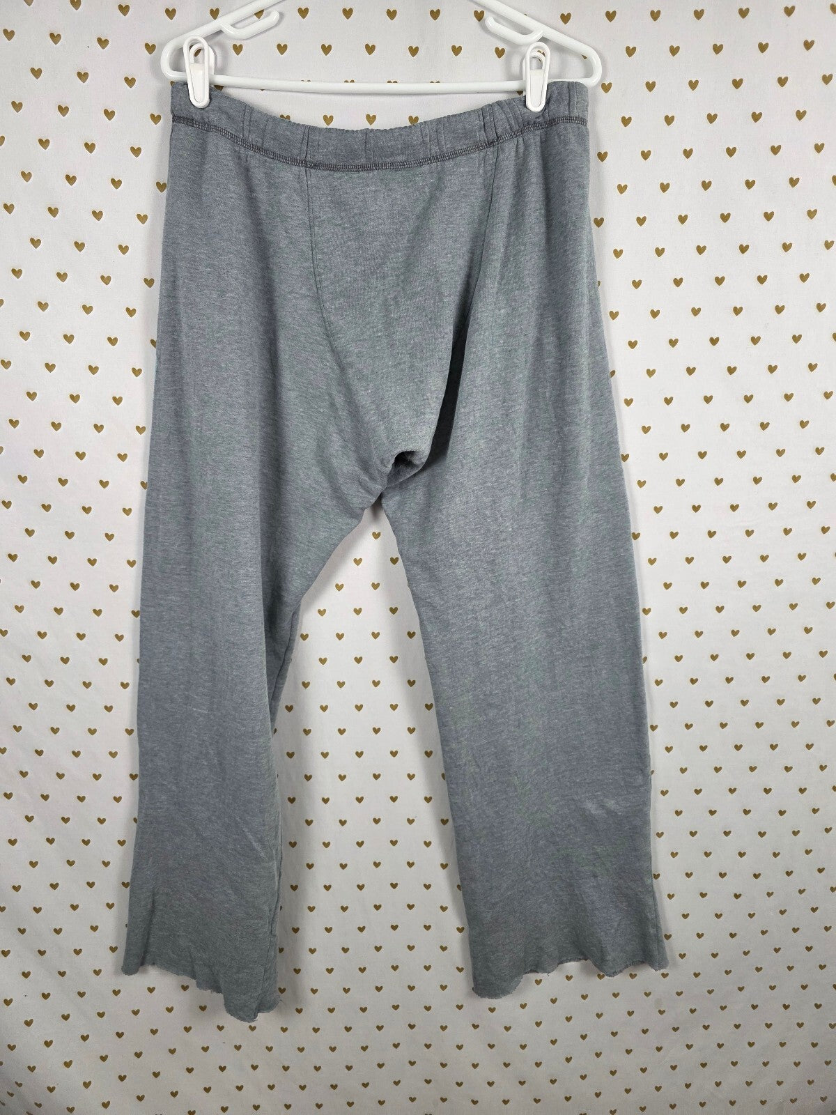 Victorias Secret PINK Diaper Butt Boyfriend Logo Sweats Flare Grey Small