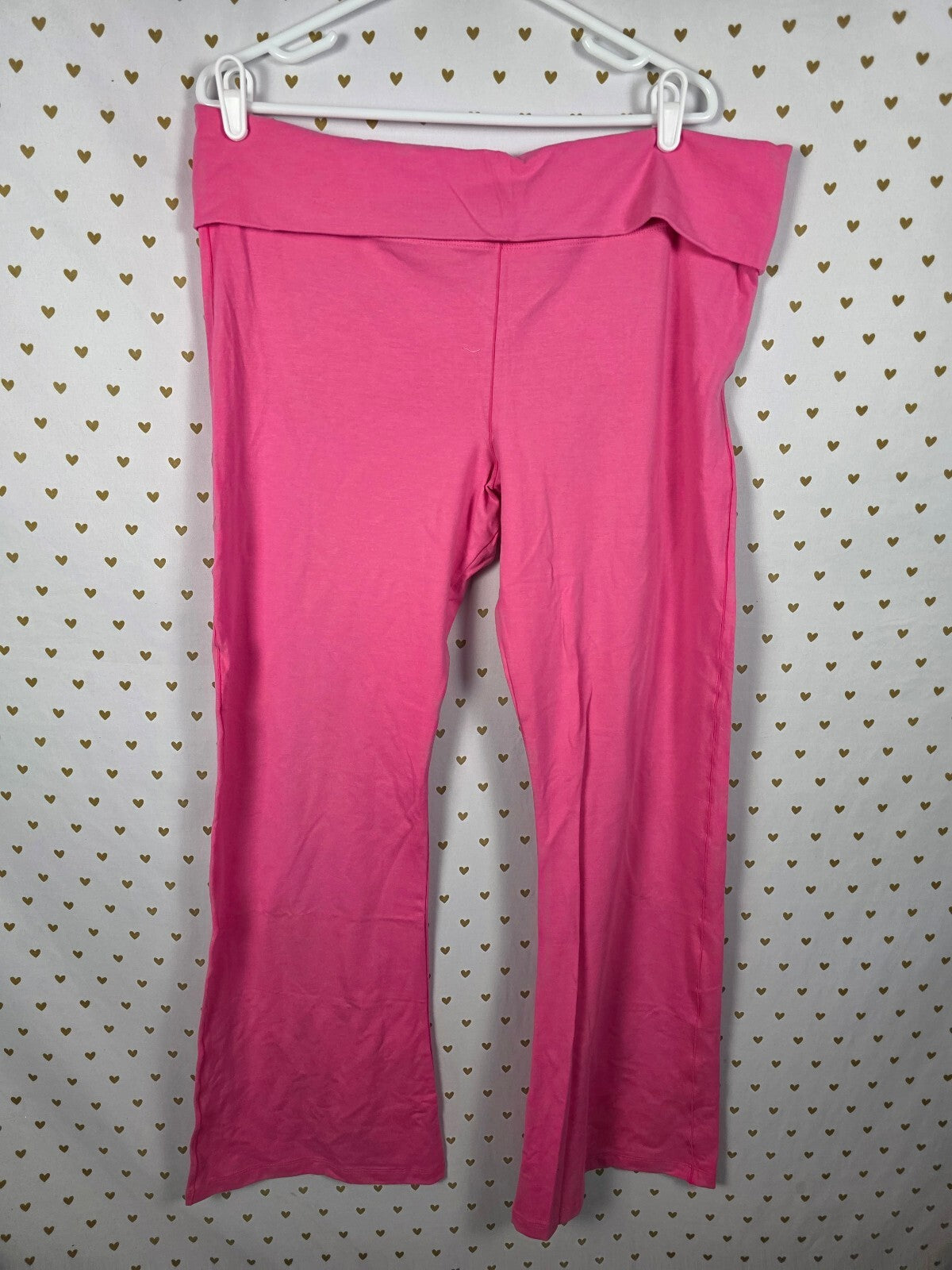 Victorias Secret PINK New BLING NWT Flare Foldover Leggings Yoga Pants 2XL XXL