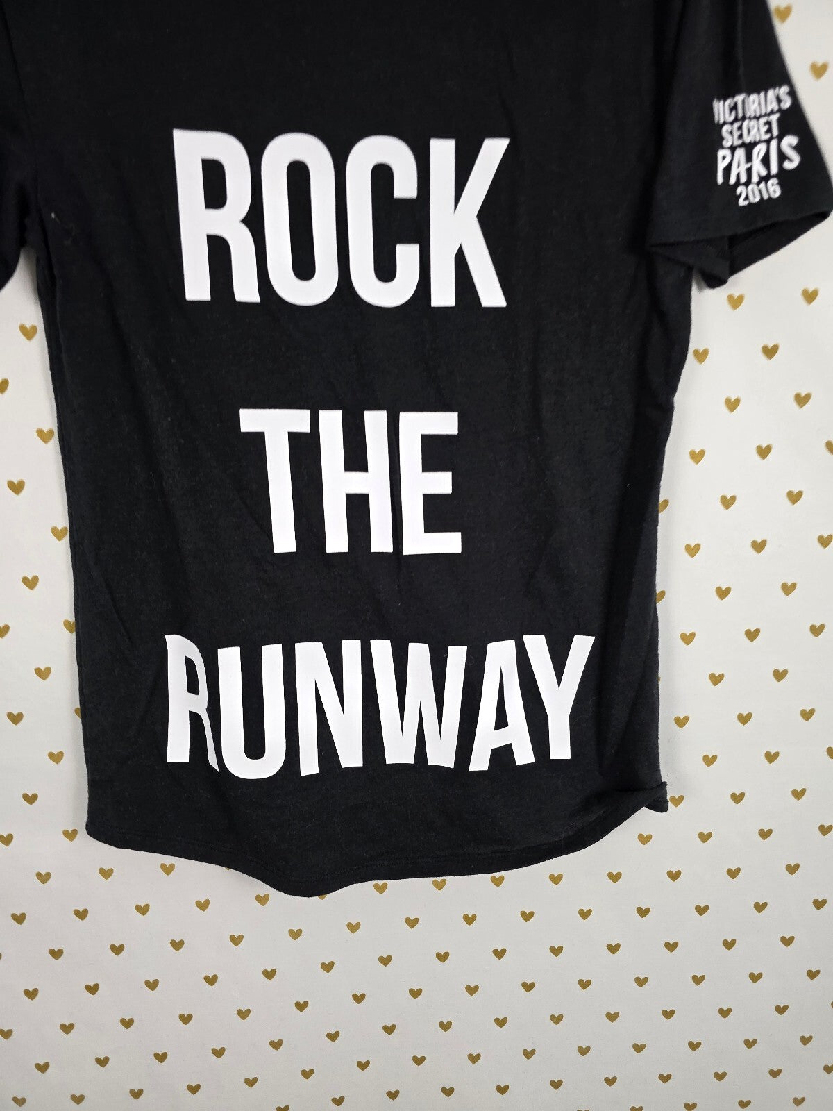 Victoria's Secret Paris 2016 Fashion Show Rock The Runway Black Tee XS Rare