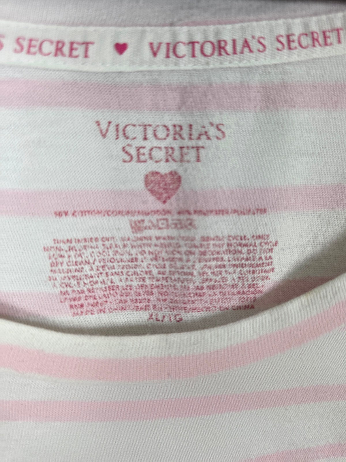 Victorias Secret Soft XL Striped SLEEP LESS DREAM MORE Nightgown Sleep Dress XL