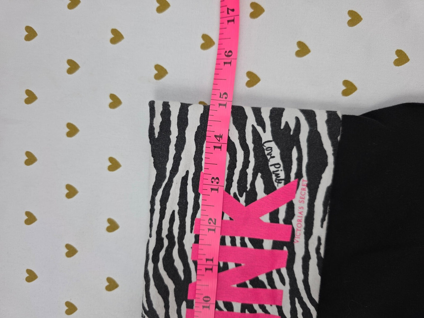 Victorias Secret PINK Love ZEBRA Foldover Yoga SHORTS Y2k Vintage MEDIUM