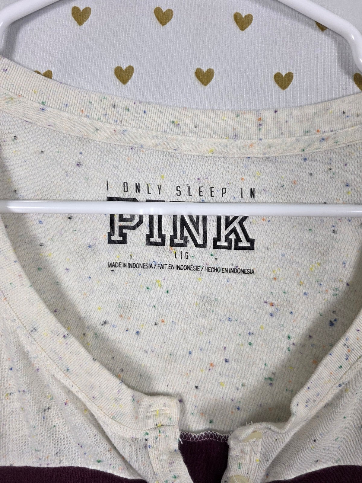 Victorias Secret PINK LETS SLEEP IN Nightgown Sleep Shirt LARGE