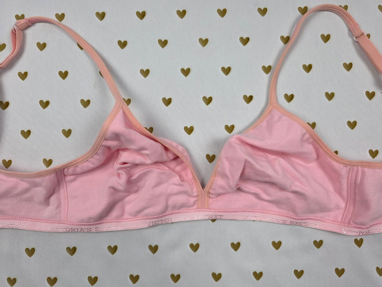 Victorias Secret Vintage Cotton 34C Lightly Lined Lounge bra PINK
