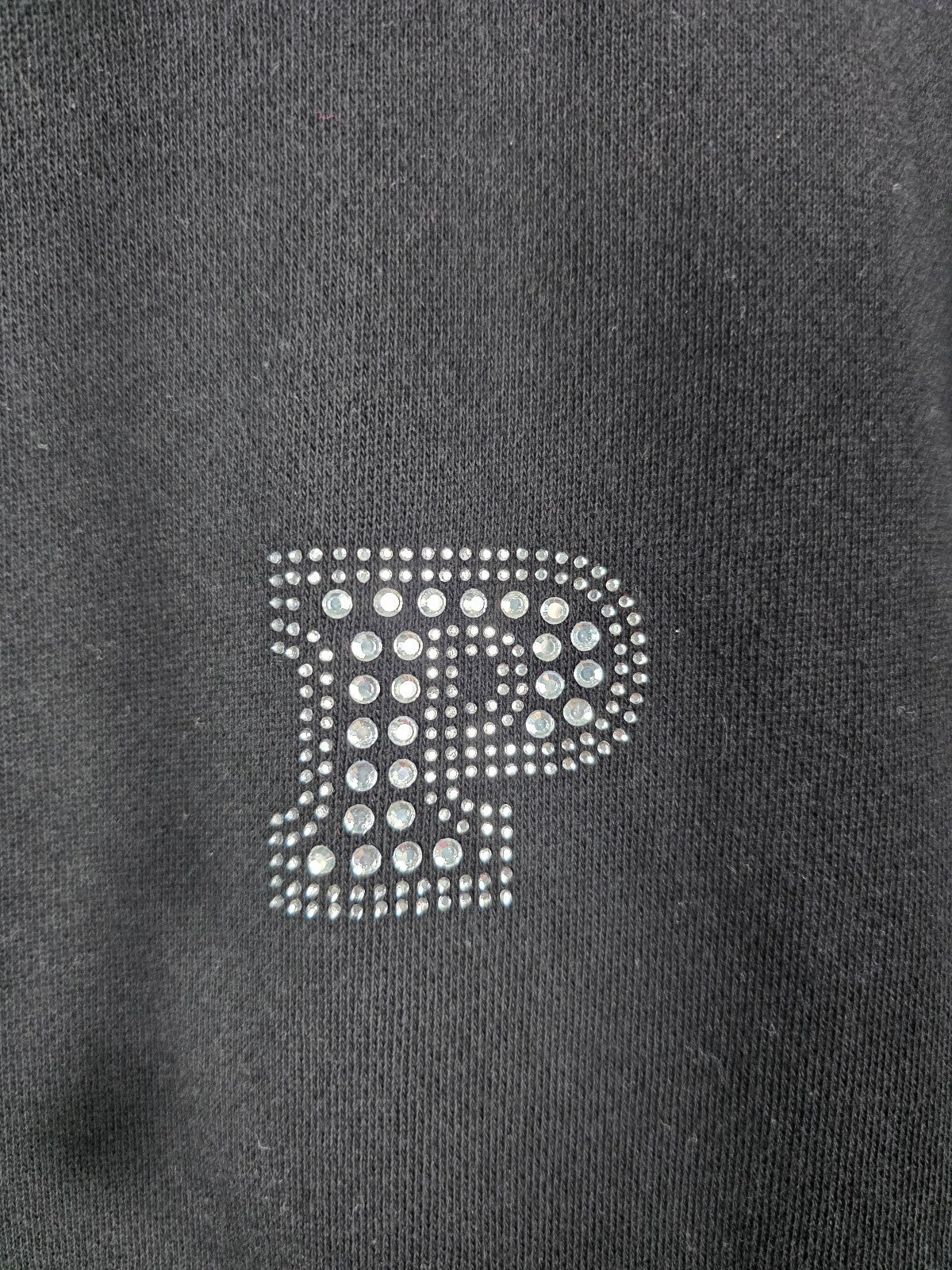 Victoria's Secret PINK 2004 Crown Rhinestone Bling Full Zip Hoodie XXL Black