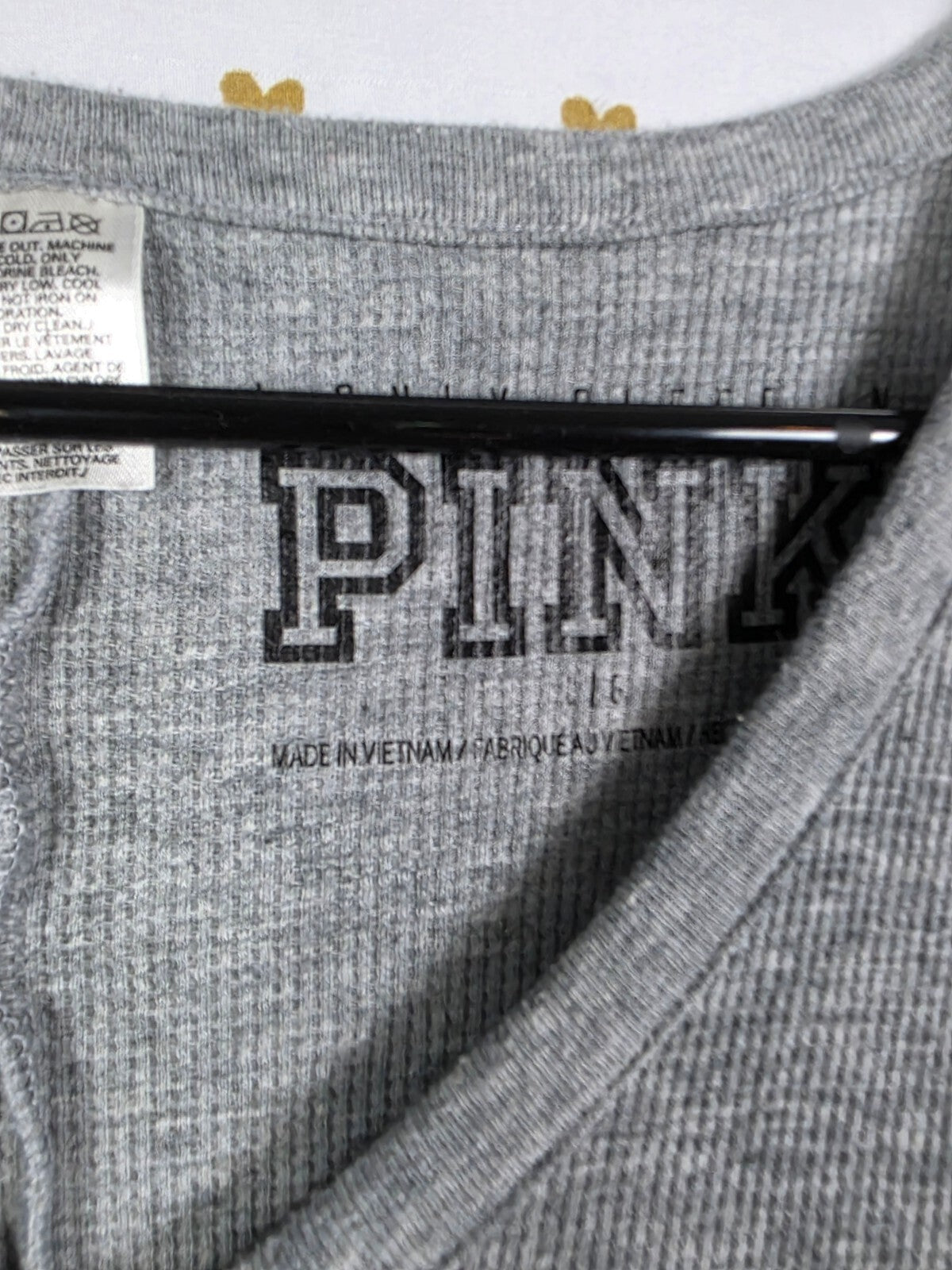Victoria's Secret PINK Long Jane Thermal Large Fair Isle Drop Seat Pajamas