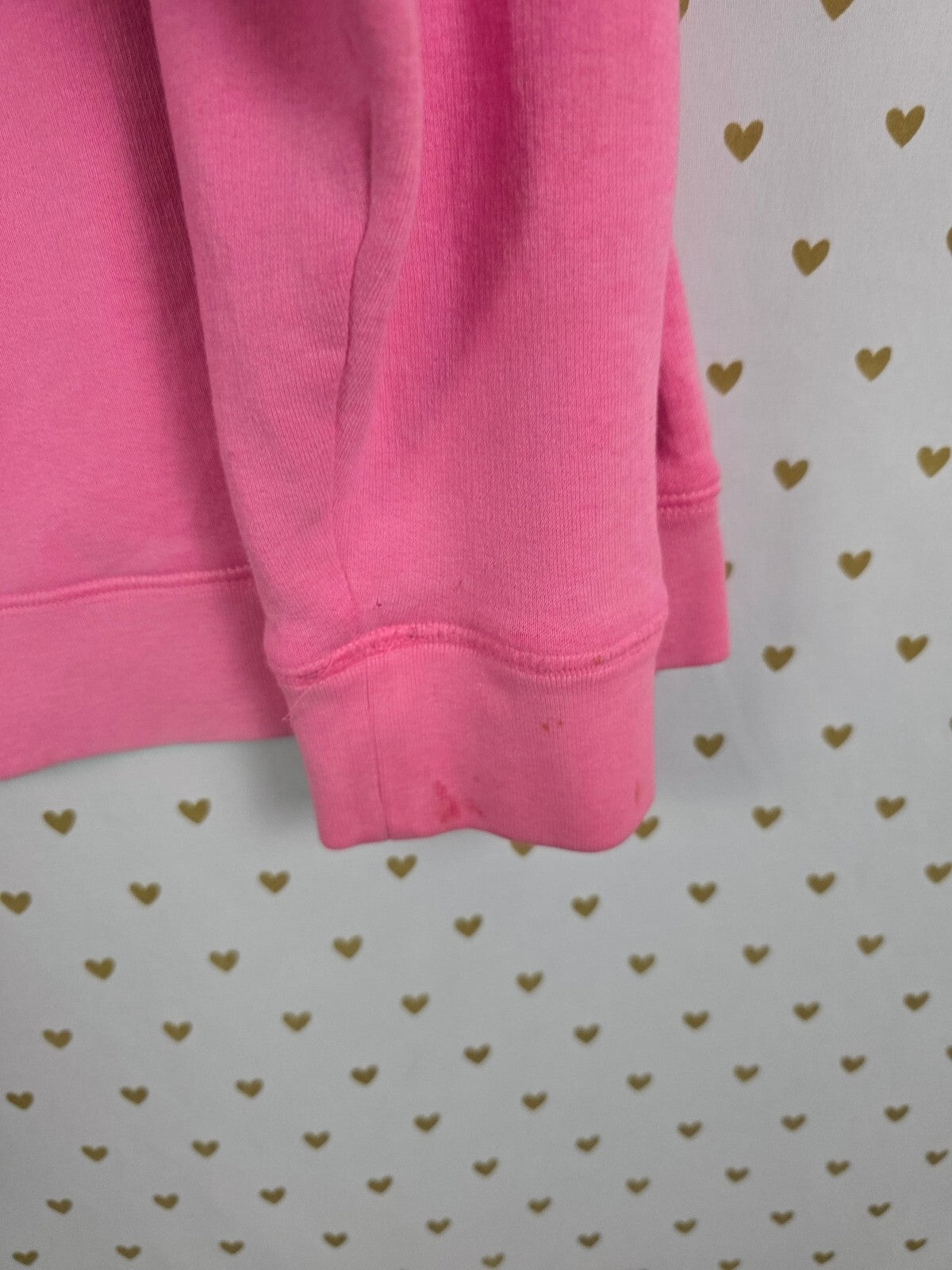 Victorias Secret Pink Bling Rose Embroidered Crew Sweater Shirt Large