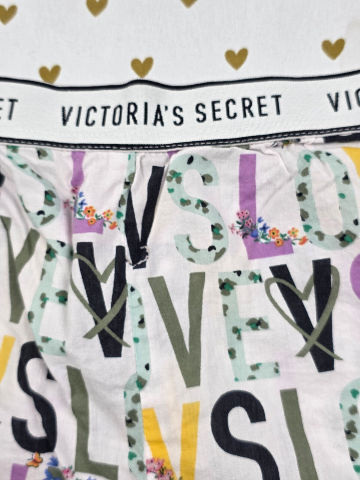 Victorias Secret Logo Ruffle XL Sleep Shorts Boxers Pajama Bottoms