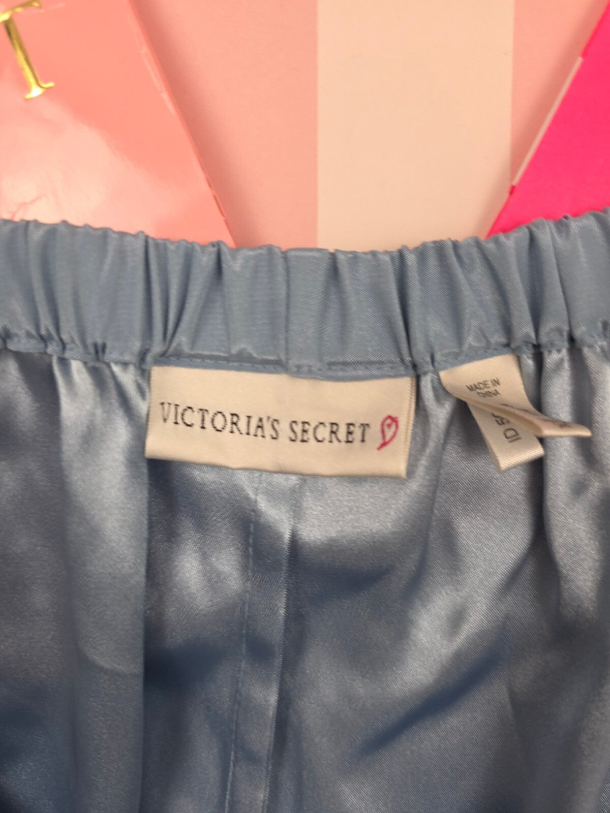 Victorias Secret Vintage Blue Heart Label XL Sleep Pants Pajama PJ Bottoms