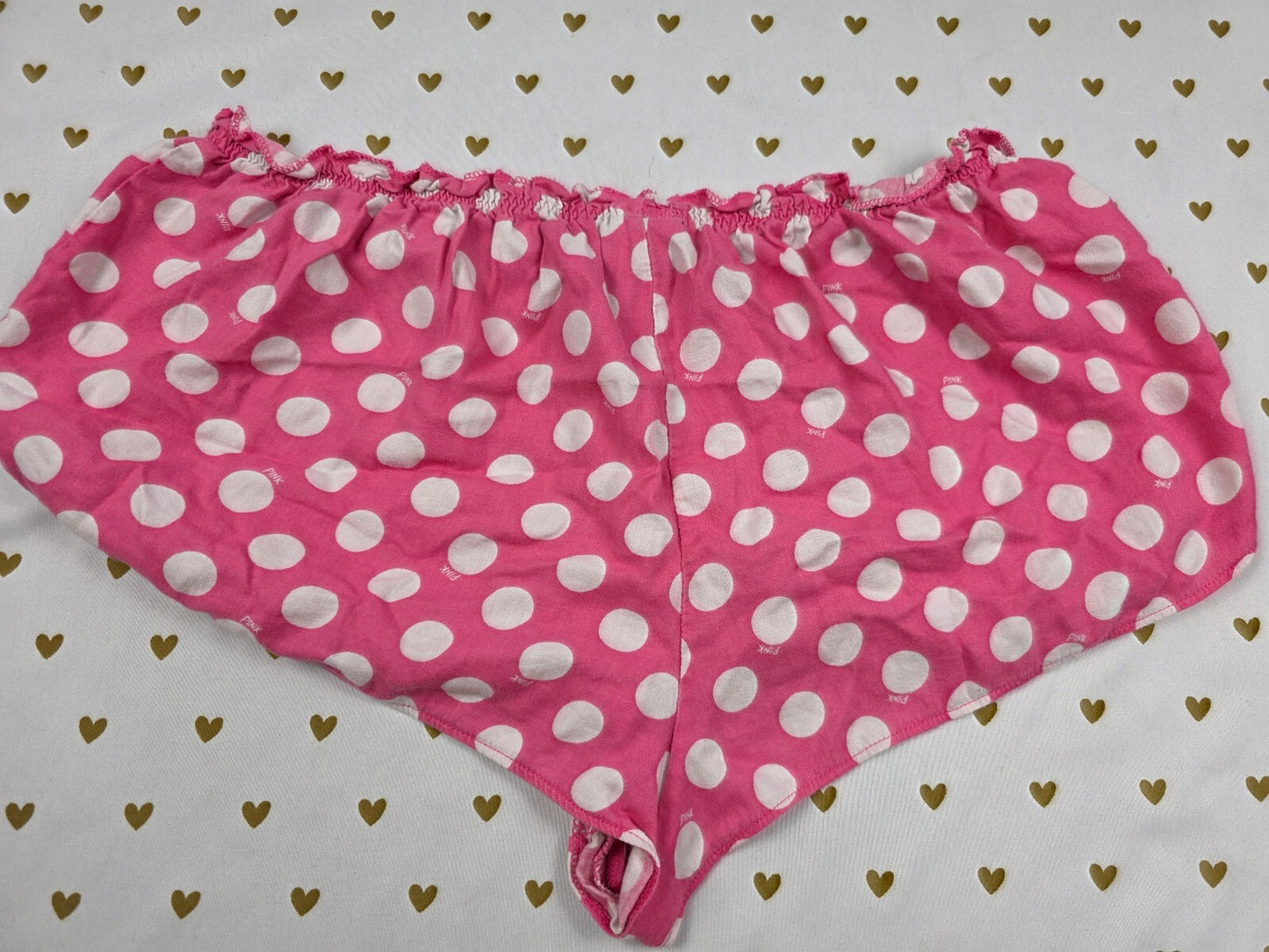 Victoria's Secret PINK SHORT Polka Dot Sleep Shorts Pink  Flutter Medium