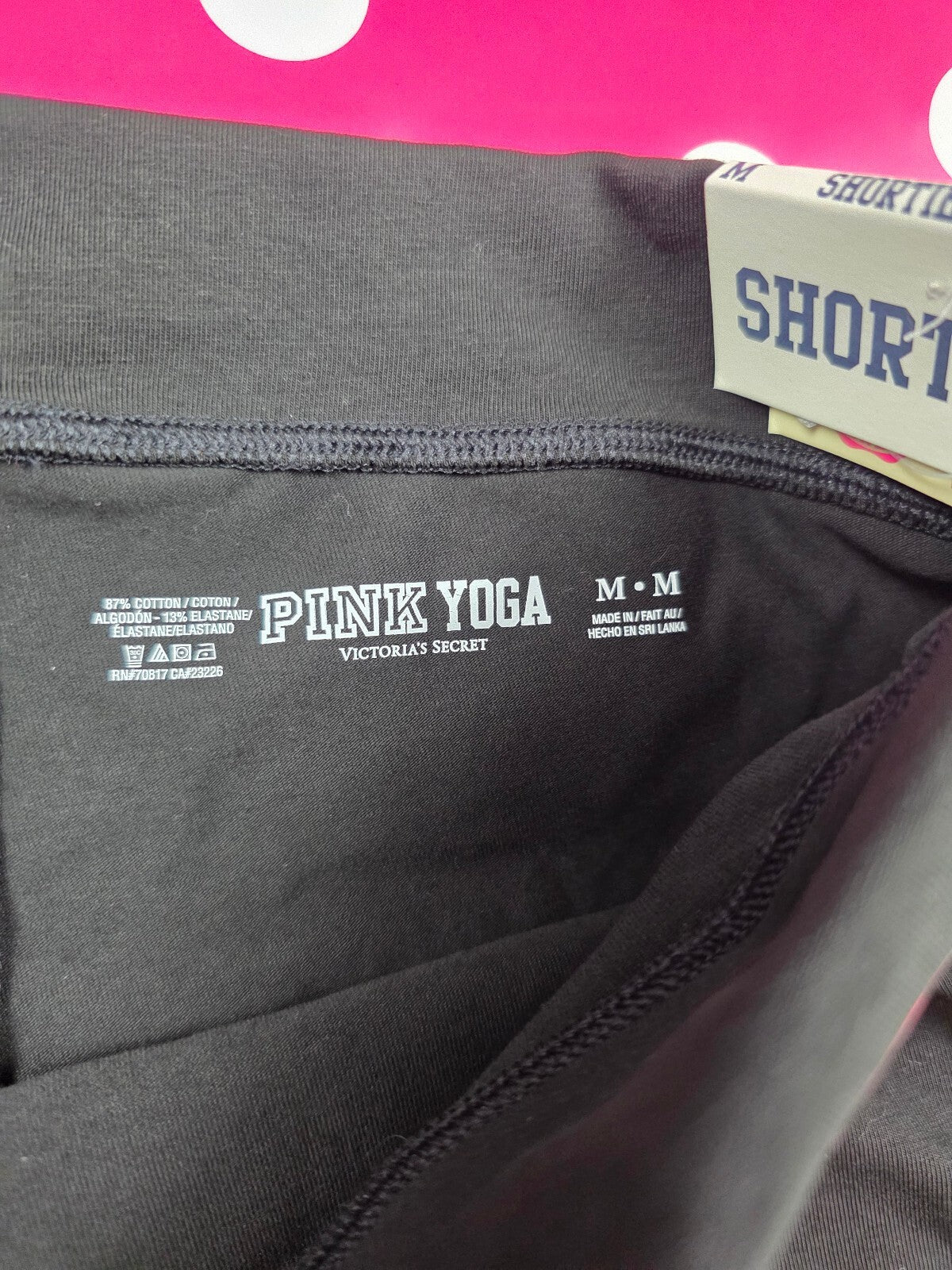 Victorias Secret PINK New NWT Bling Foldover Yoga Pants  Shortie Medium