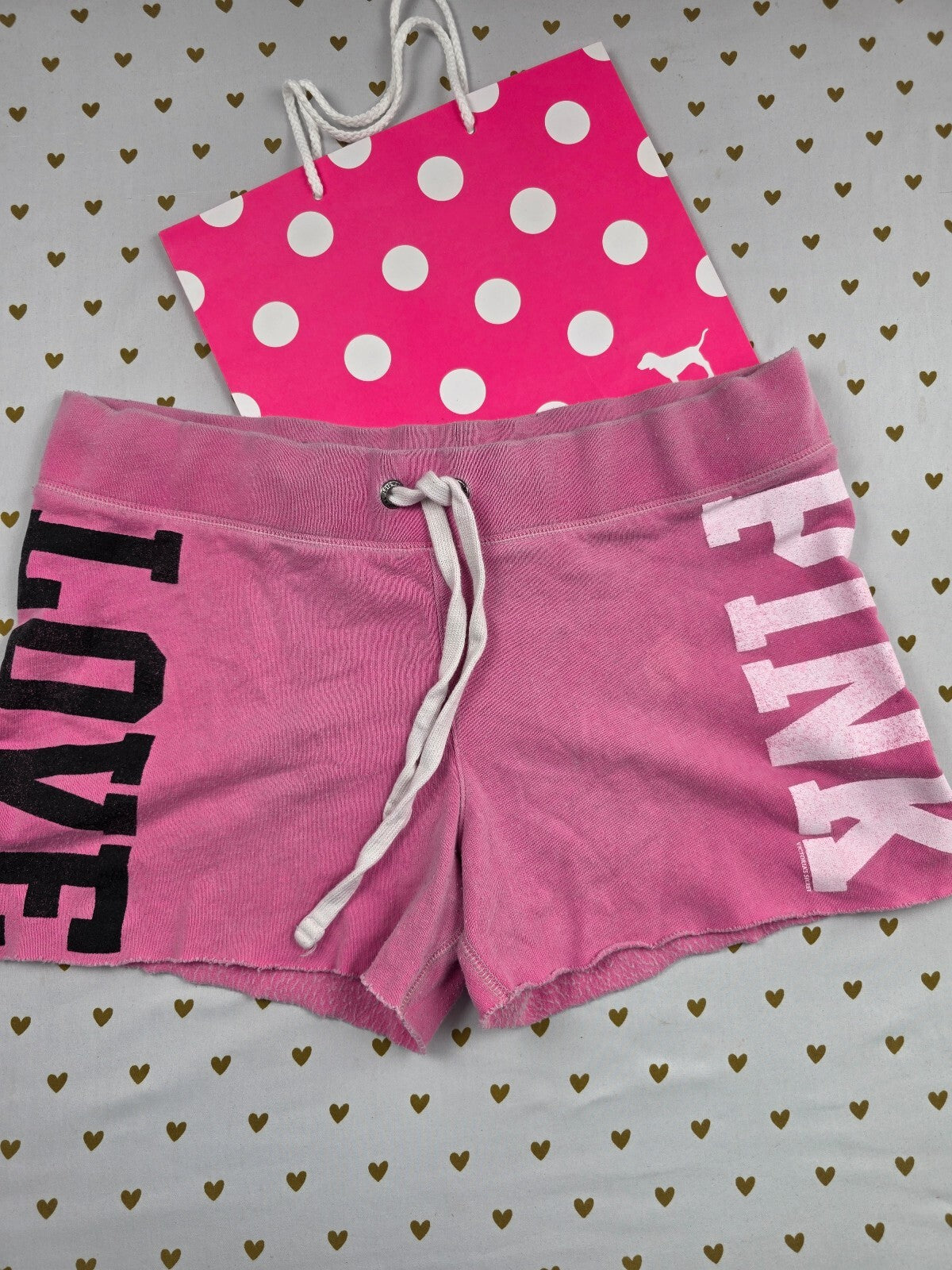 Victorias Secret PINK Vintage Logo Sweat Shorts Medium Y2k