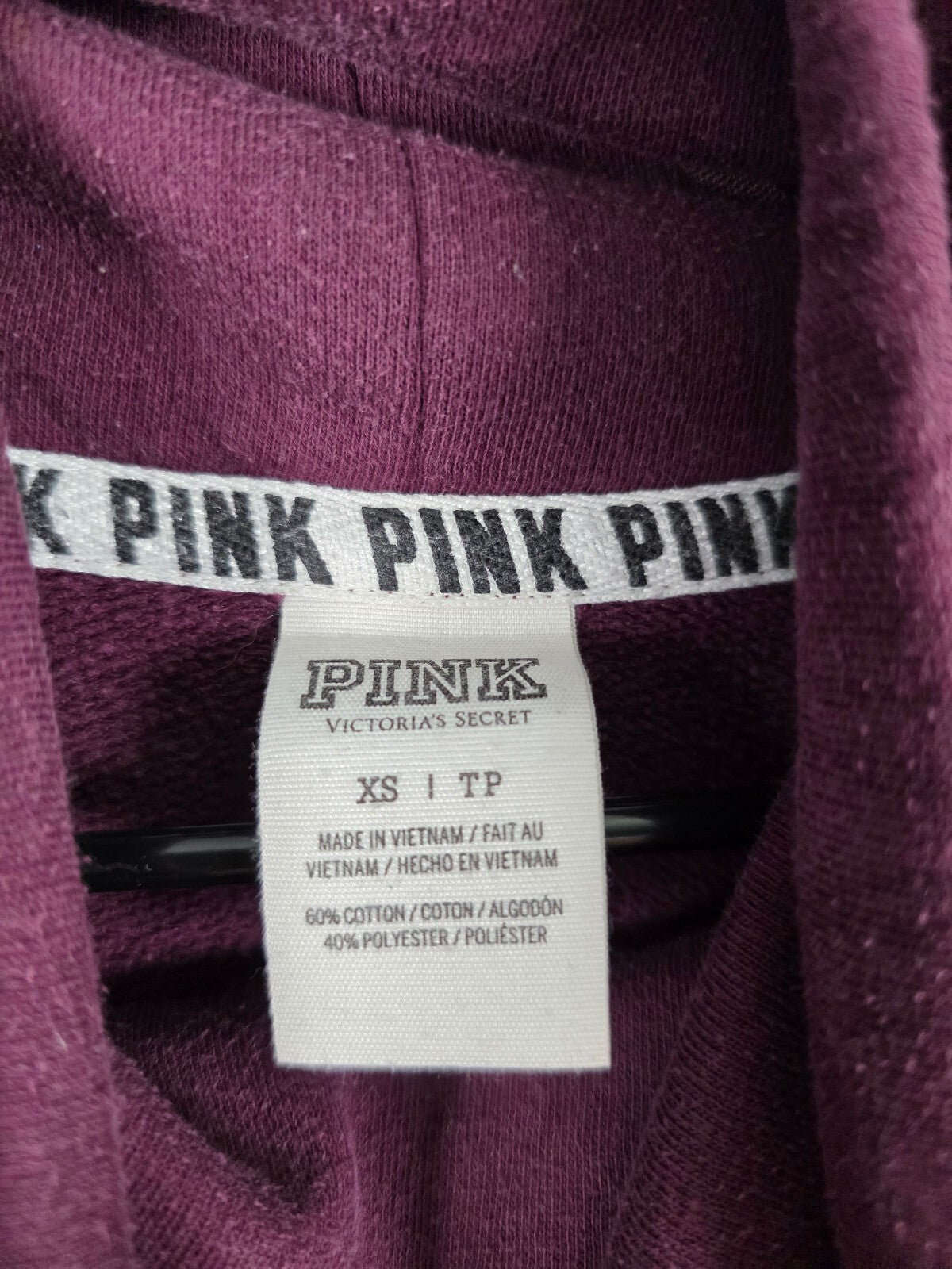 Victorias Secret Pink Cheetah Leopard Reflective Cowl Neck Sweater  xs