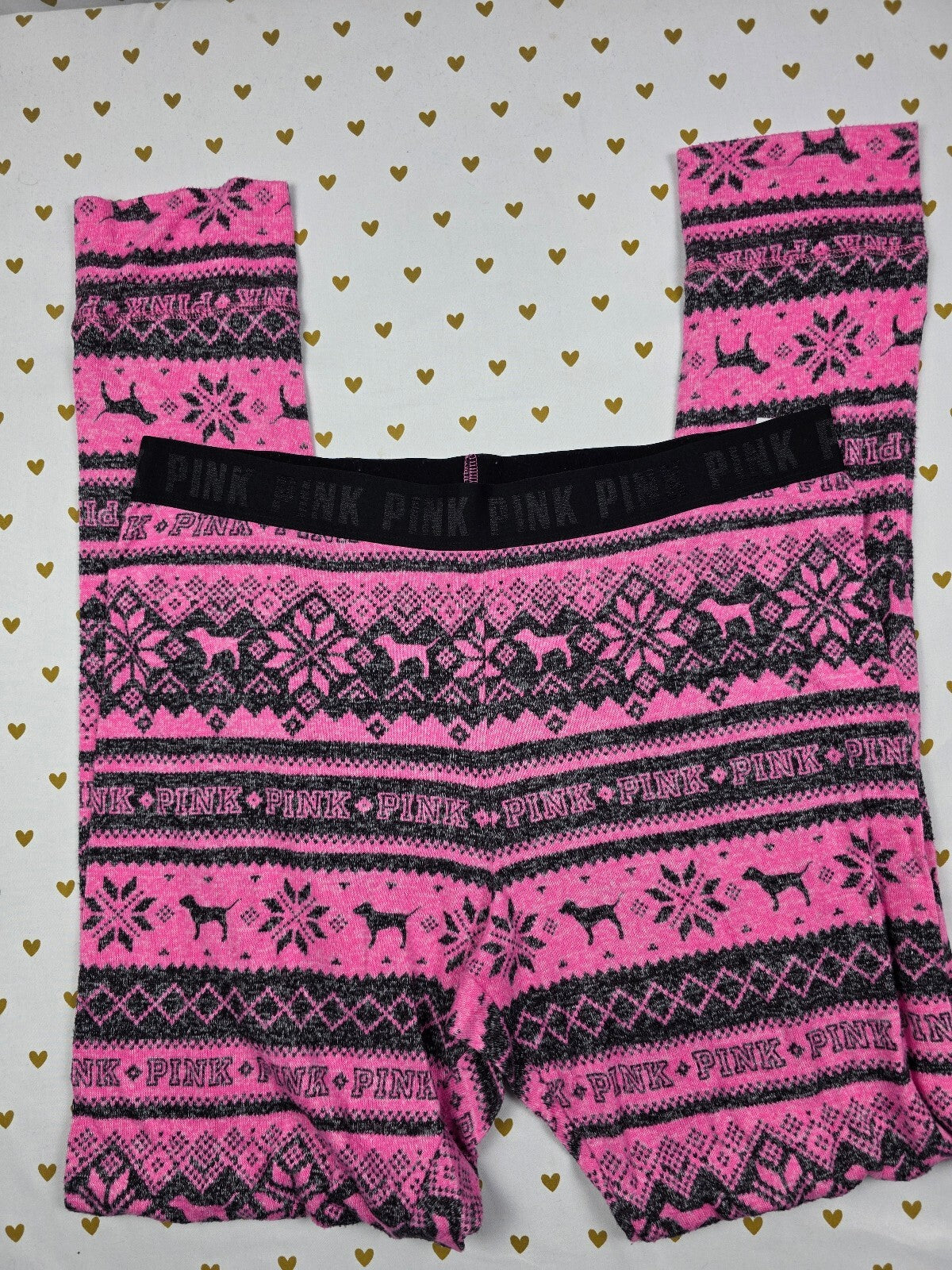 Victorias Secret PINK thin tapered Sleep Pants Pajama PJ Bottoms LARGE