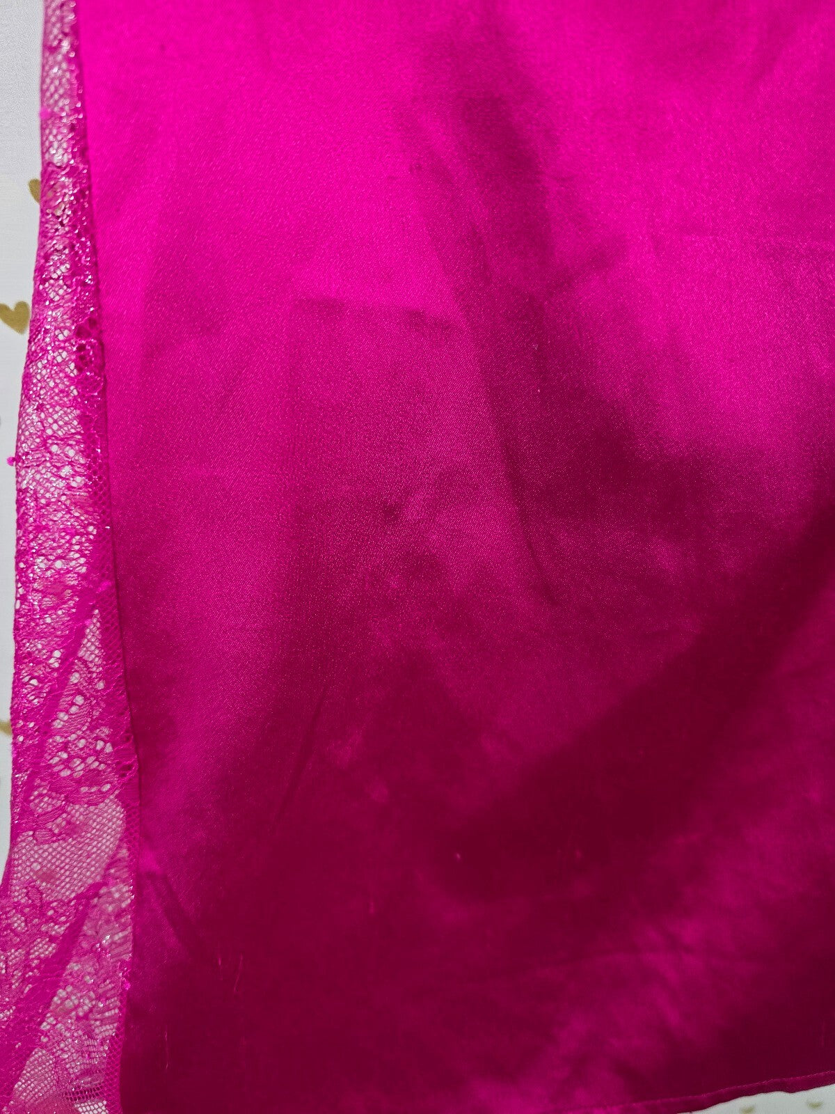 Victorias Secret Purple Satin Lace Lined Strappy Slip Dress NIghtie Lingerie Med