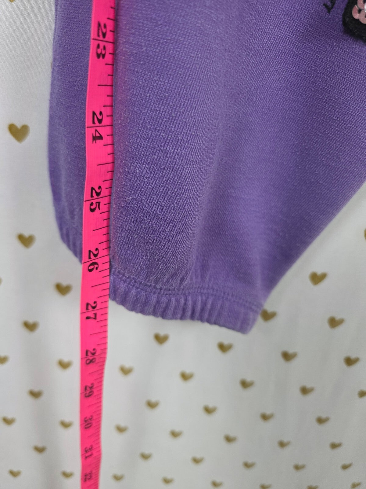 Victorias Secret PINK Vintage Purple Bling Sequined Sweats Sweatpants Y2k Medium