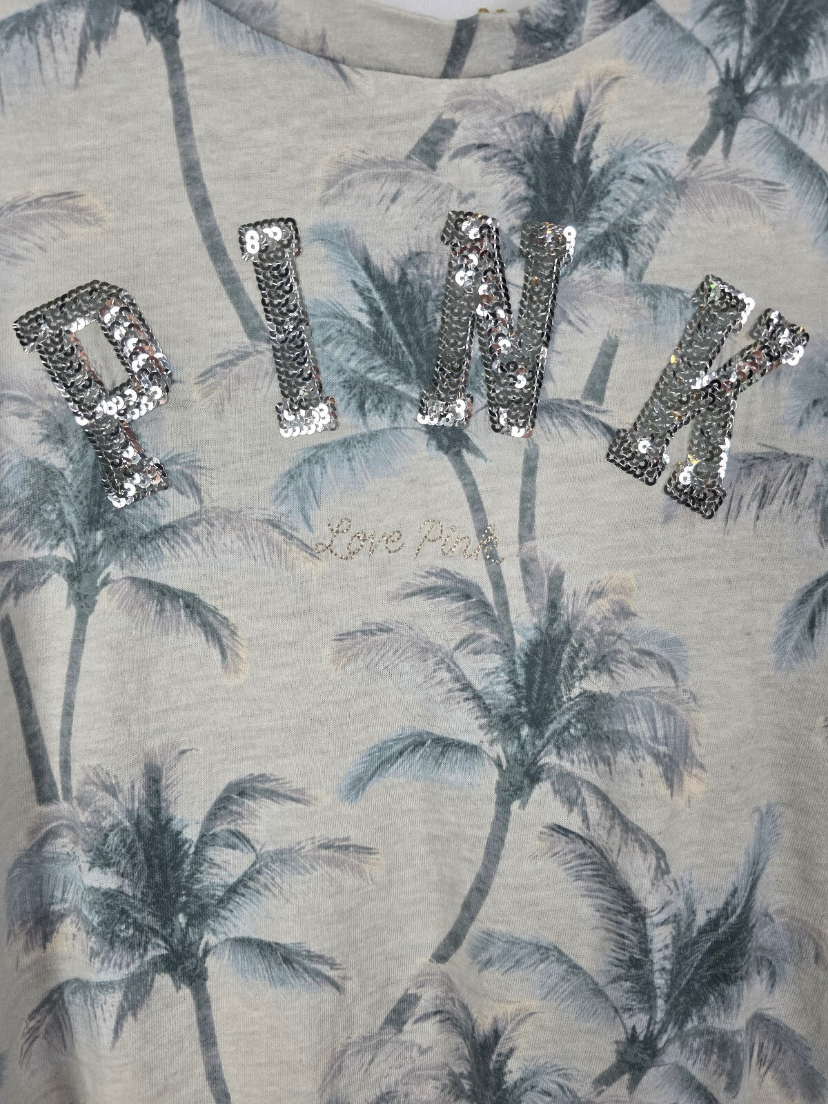 Victorias Secret PINK Palm Tree BLING Sequin tank Top XS