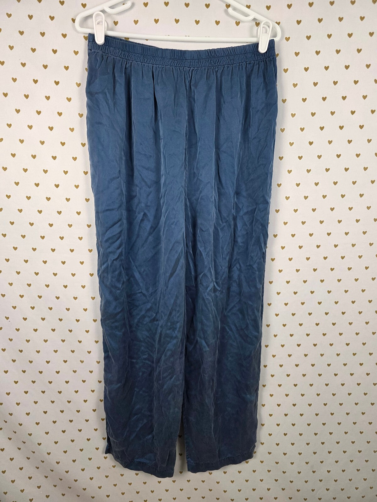 Vintage Victoria's Secret 100% Silk Blue Lounge Sleep Pants Pajama Bottoms Large