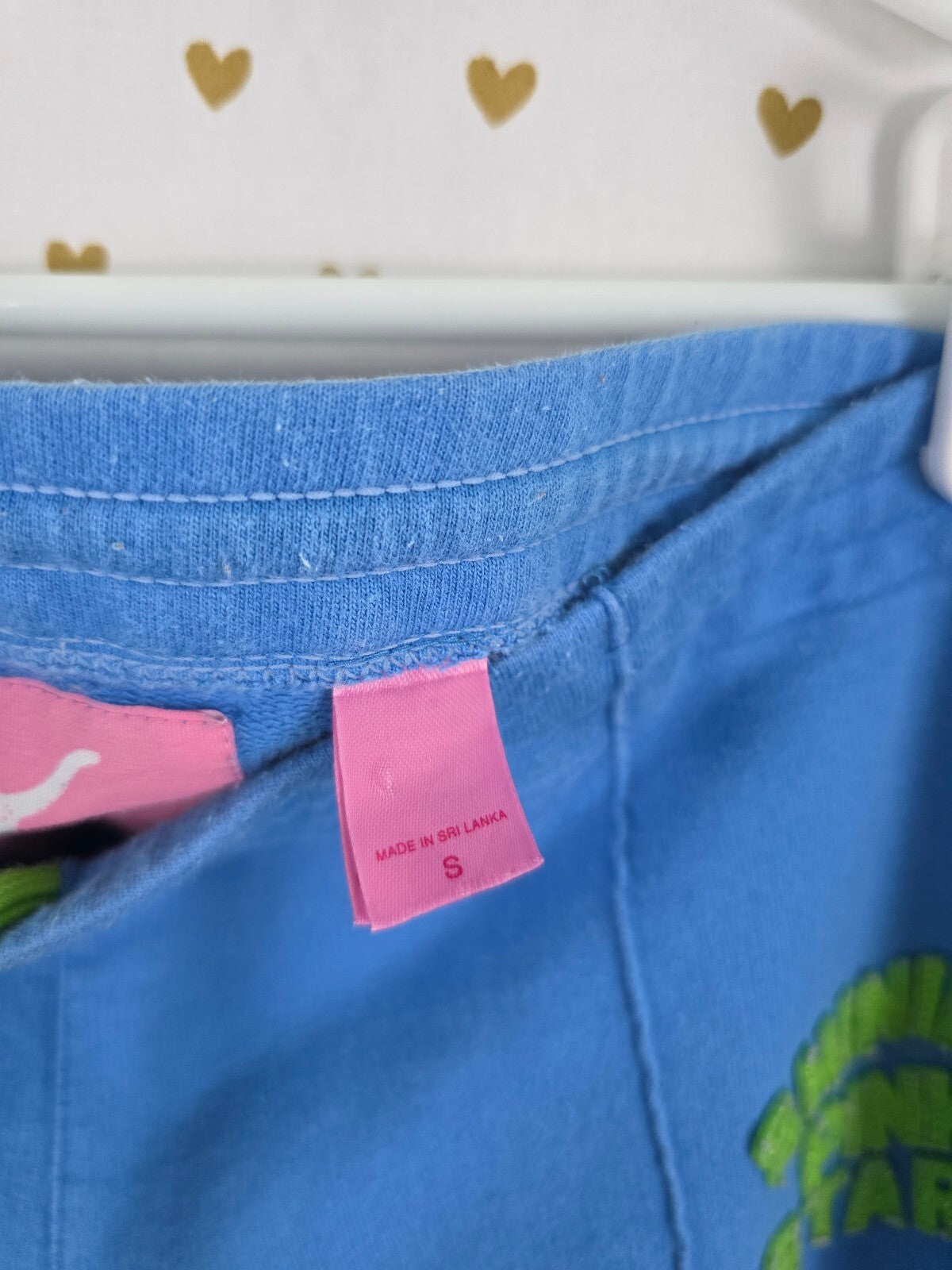 Vintage 2006 VS PINK Shining Pink Stars Sweatpants Blue Green Small Y2K