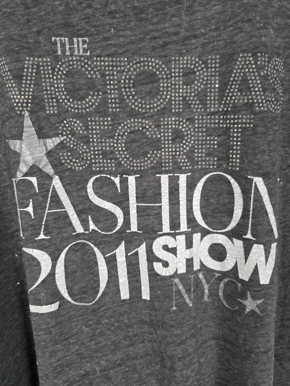 Victoria's Secret 2011 Fashion Show NYC Supermodel Essentials BLING Tee Small