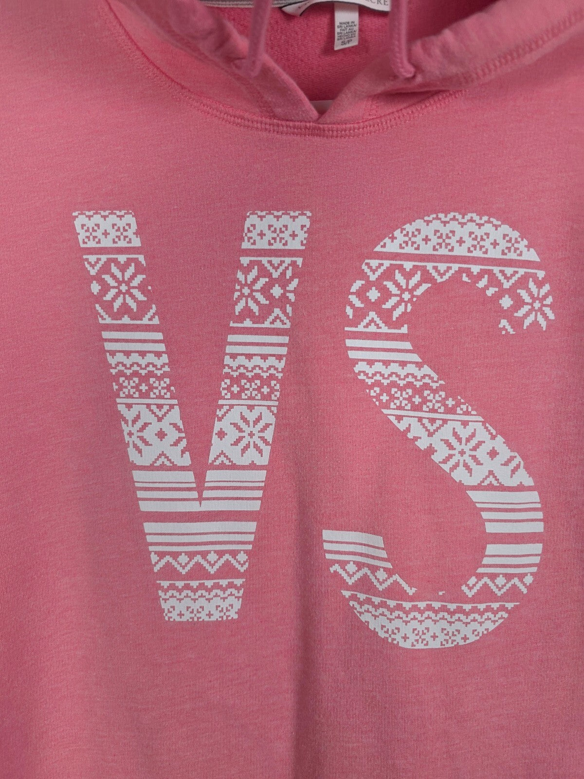 Victorias Secret Pink ANGELS VS logo Hoodie Sweats SET Outfit 2pc SMALL
