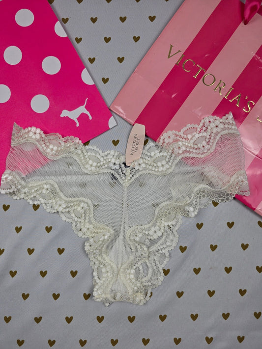 Victorias Secret Sexy Little Things Cheeky Sheer Lace panties NEW NWT Med