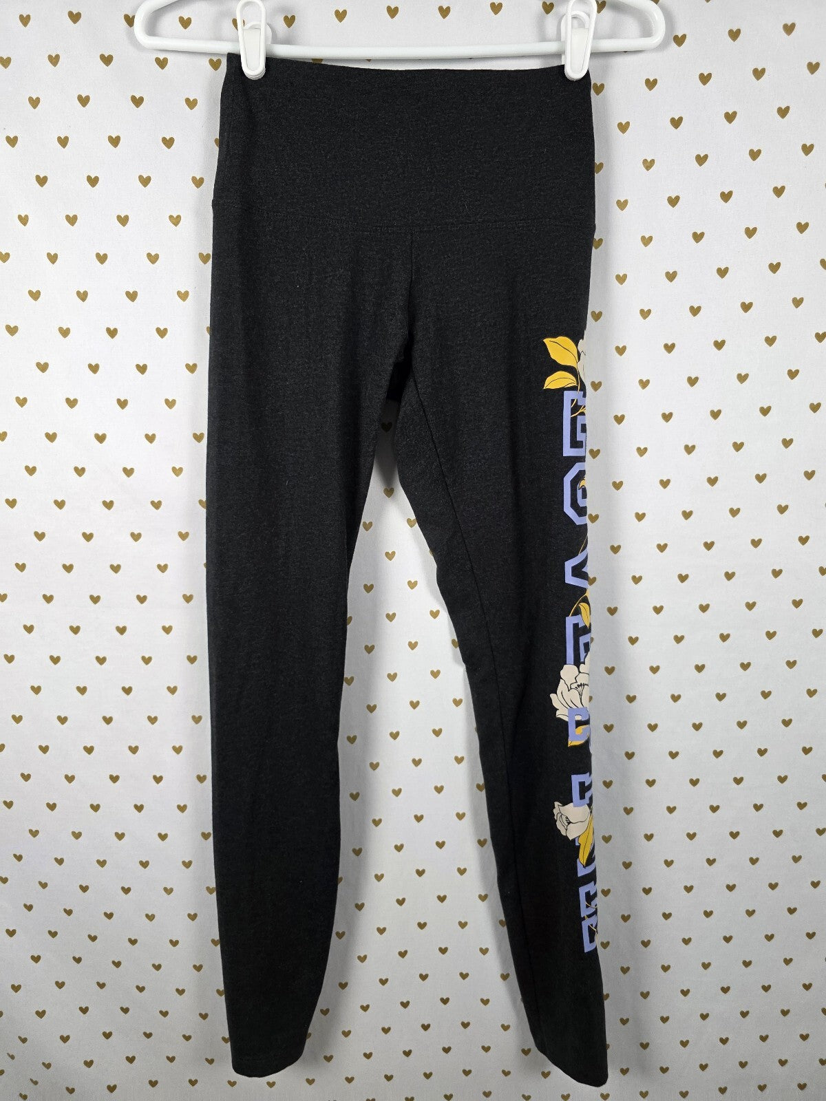 Victorias Secret PINK Floral Logo SET Tee shirt Yoga Pants XS SET OUTFIT