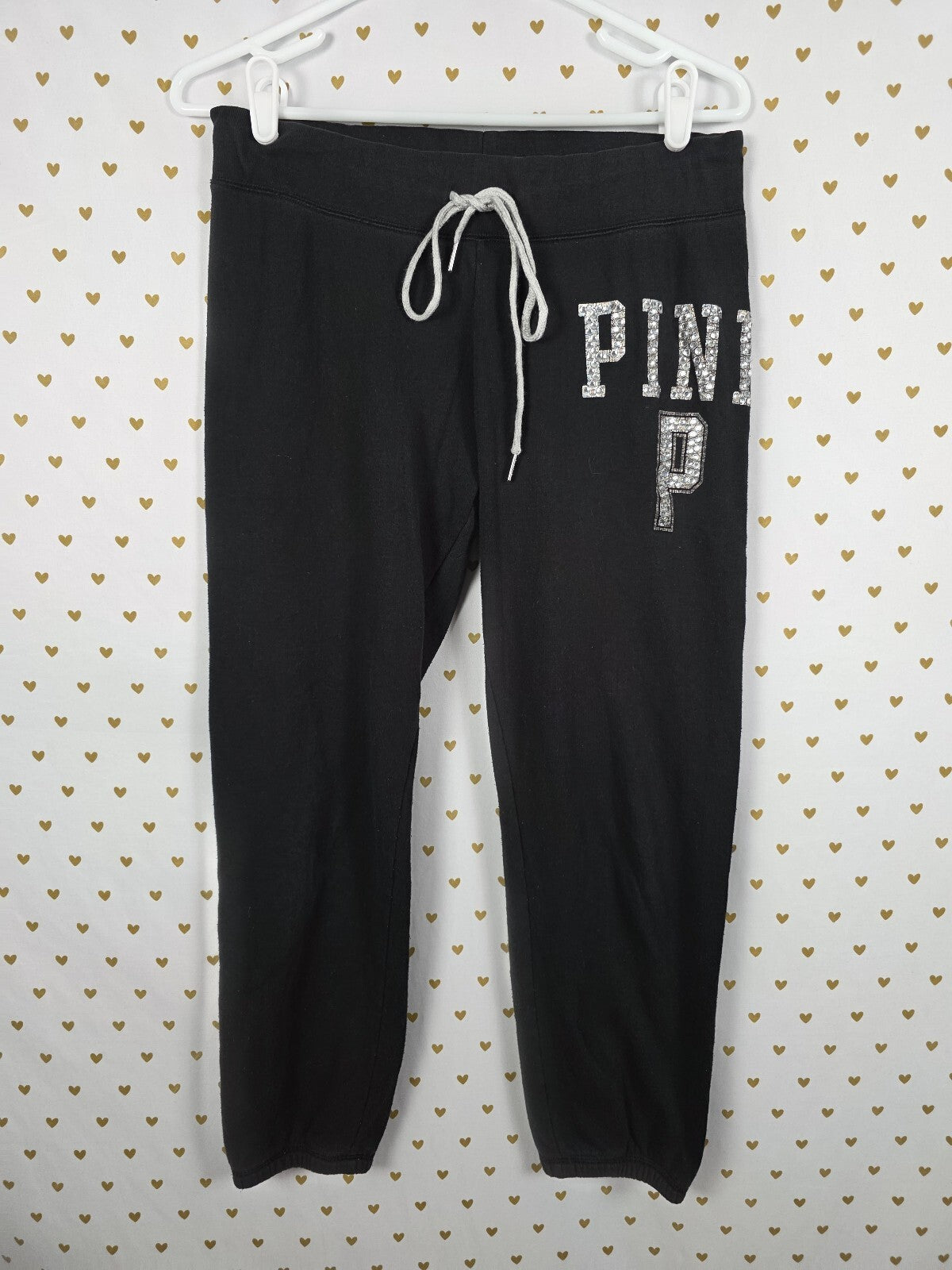 Victorias Secret PINK Bling Studded Small Tapered Sweats Sweatpants