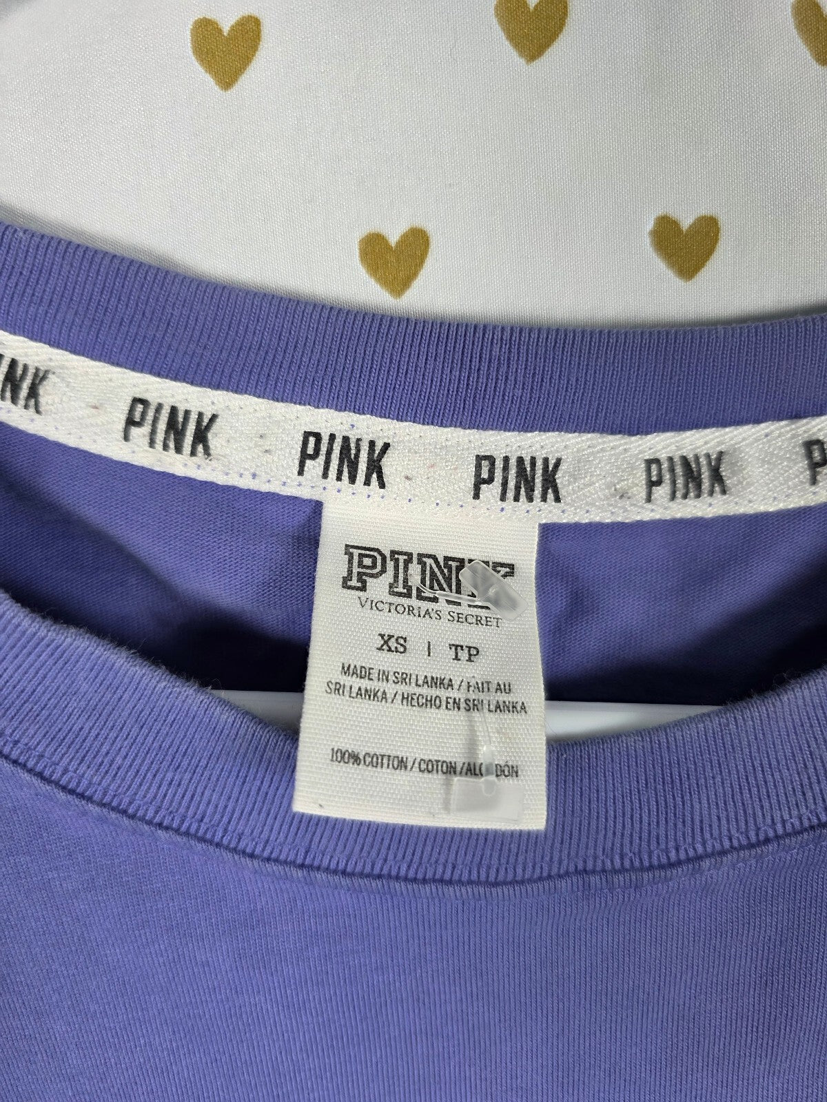 Victorias Secret PINK Leopard Cheetah Campus Oversized Logo Tee shirt Long XS