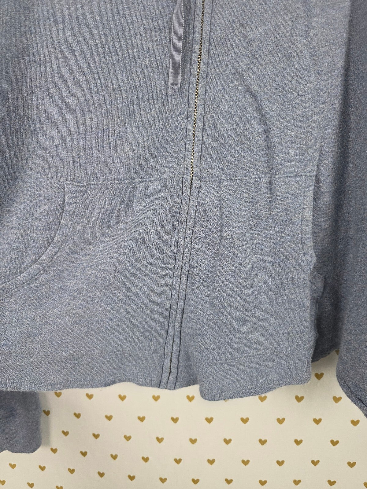 Victorias Secret Angels Blue Loose Thin Full Zip Hoodie Jacket Wings Blue L