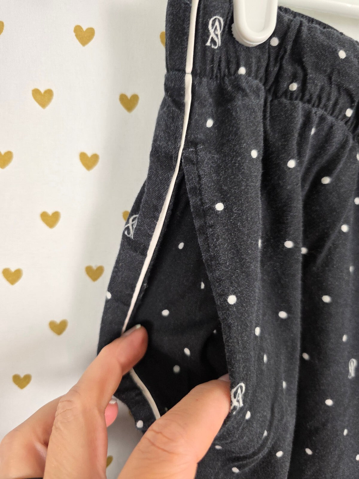 Victorias Secret XL Logo Sleep Set Outfit Pants Shirt Button Down PJ