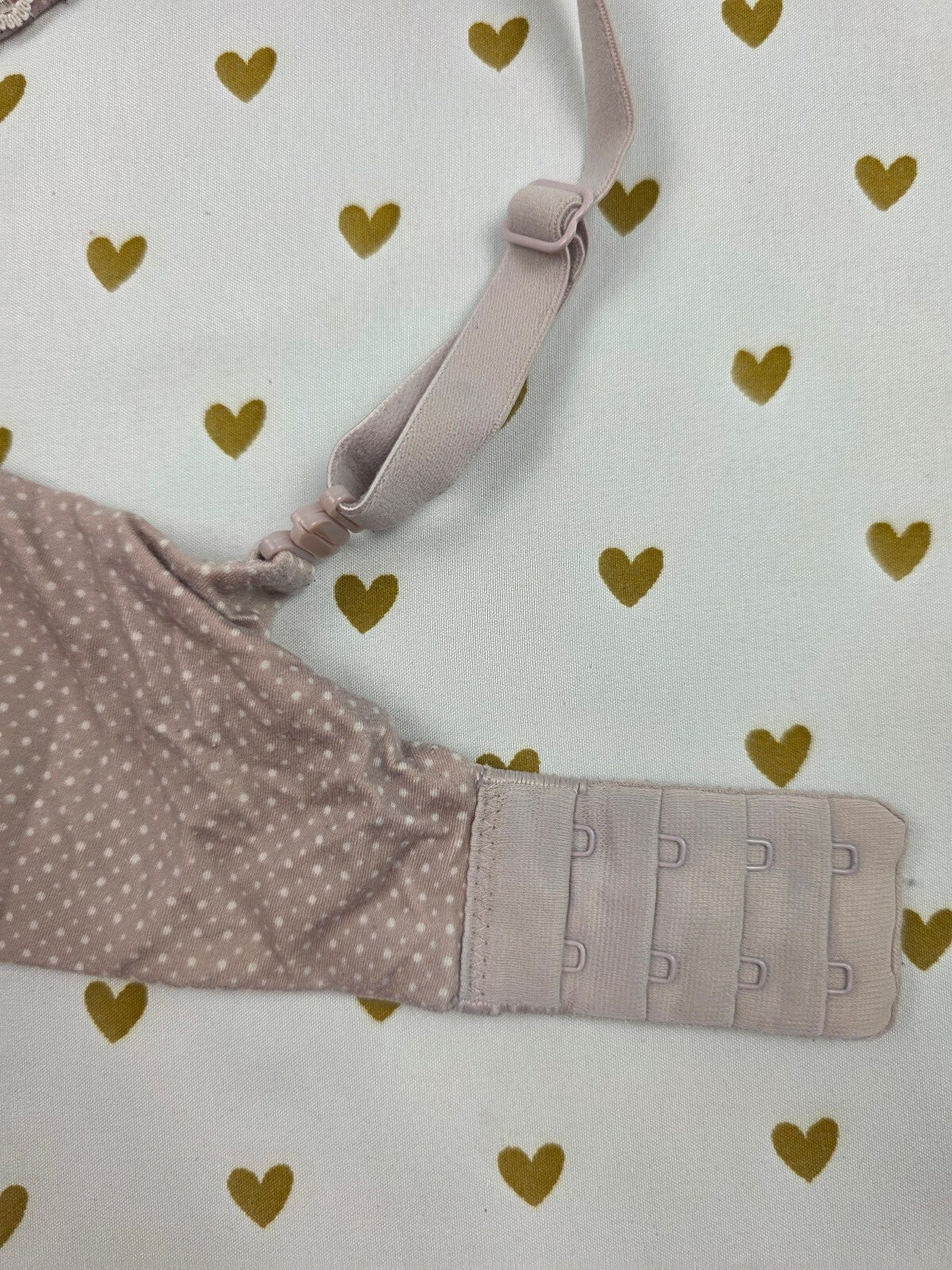 Victorias Secret Polka Dot Lined Demi Balconette Bra 32DD