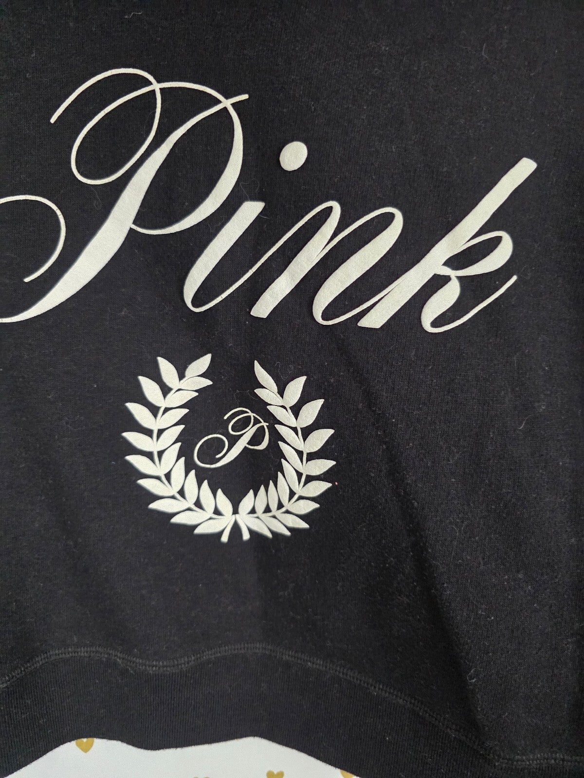 Victorias Secret Pink Crest Logo Cropped Sweater SET Sweatpants SMALL Hoodie