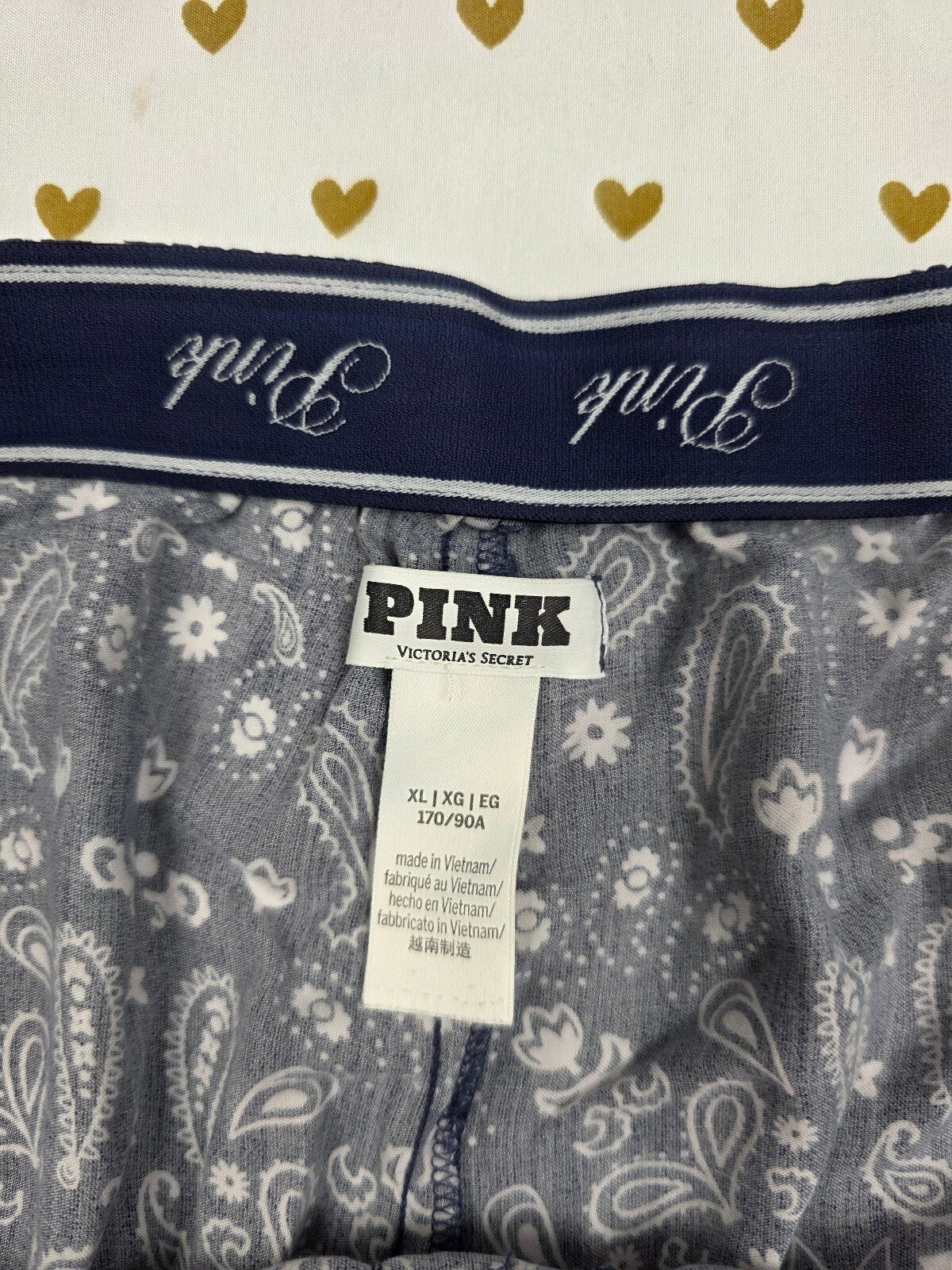 Victorias Secret PINK Blue XL Tencel Silky Sleep Shorts Boxers Pajama Bottoms