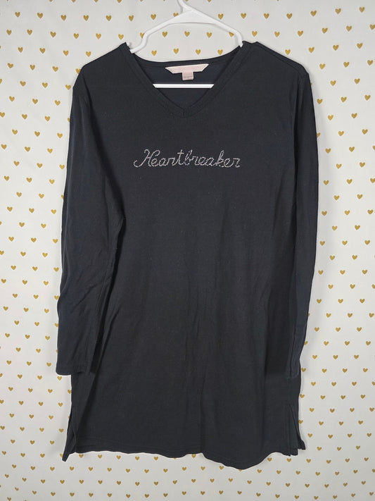 Victorias Secret Bling HEARTBREAKER Sleep Shirt Nightgown Pajama dress LARGE VTG