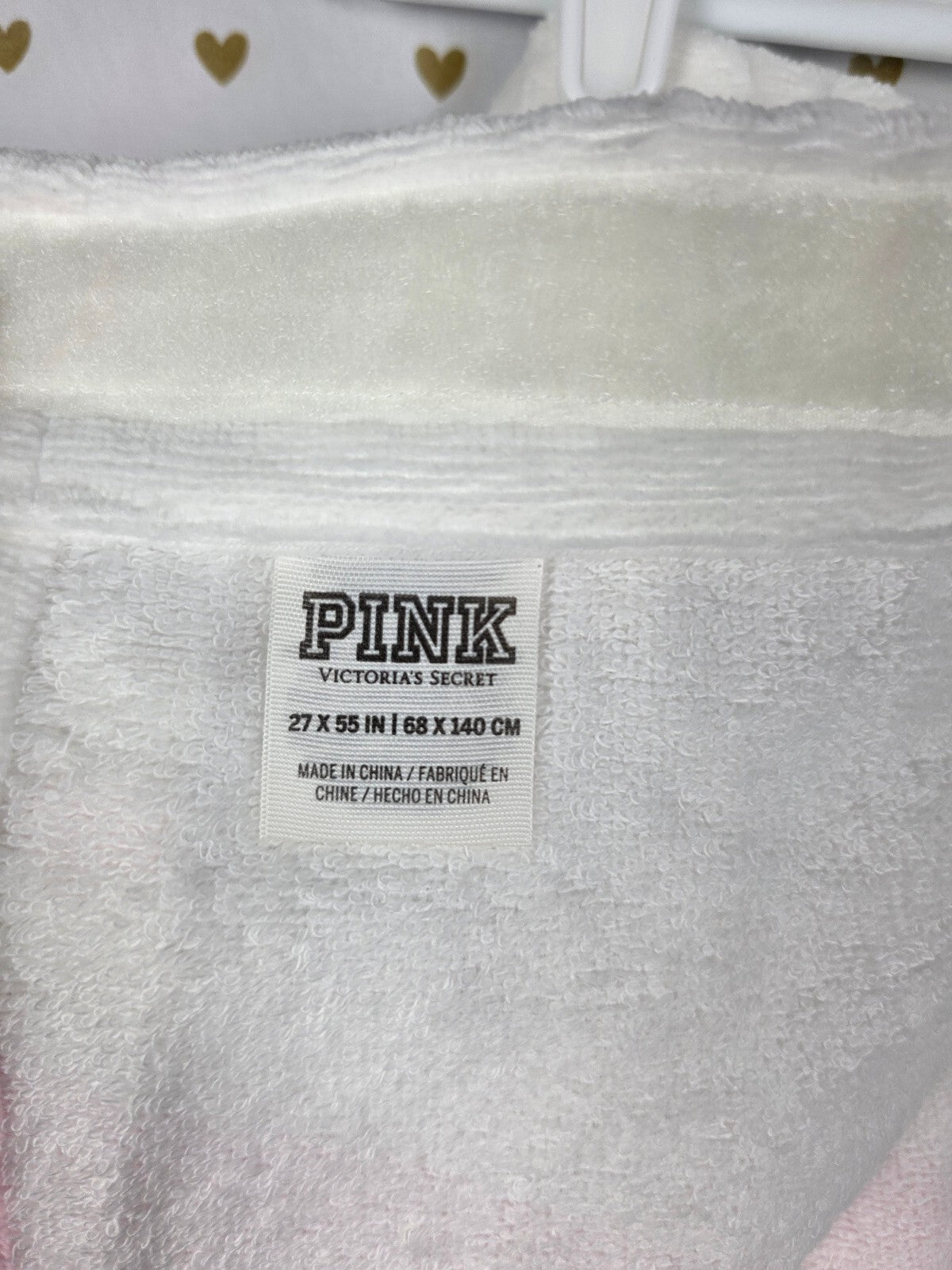 Victoria's Secret Towel Wrap Pink Pocket Spa Bath 27x55  NEW NWT