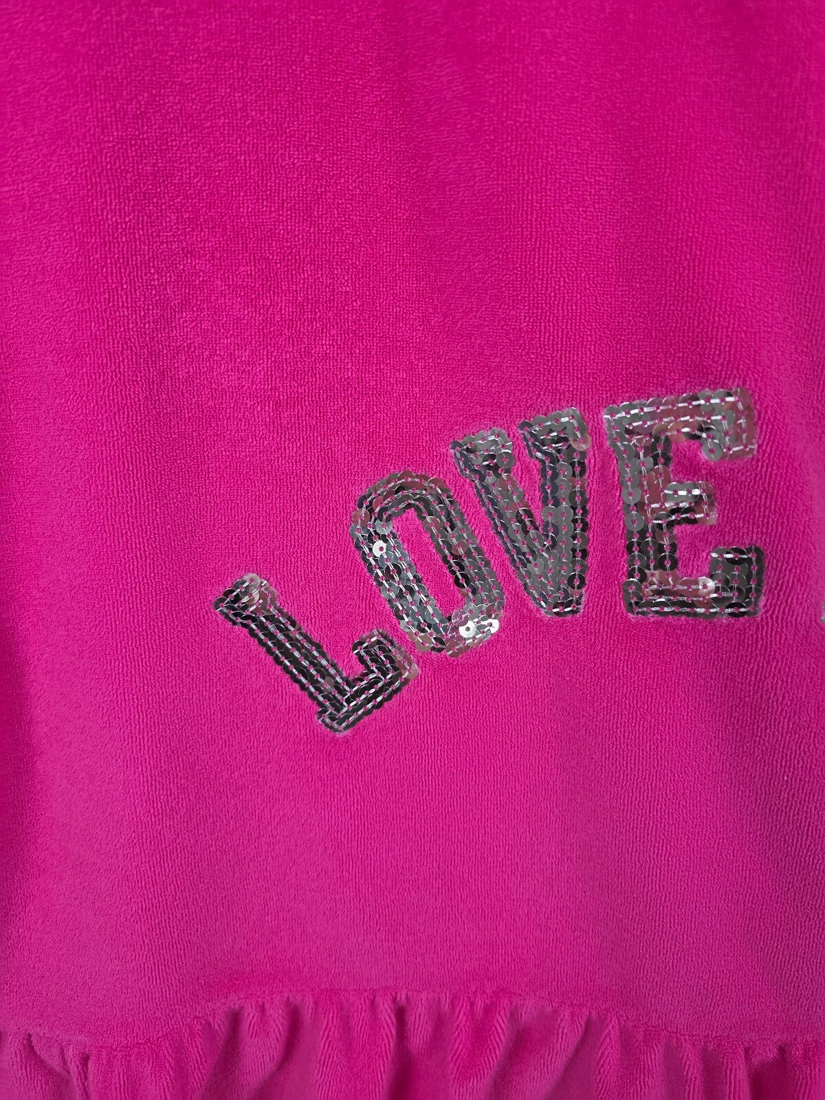 Victoria Secret PINK Velour VINTAGE LOVE Strapless Dress UNIVERSITY RARE MED L