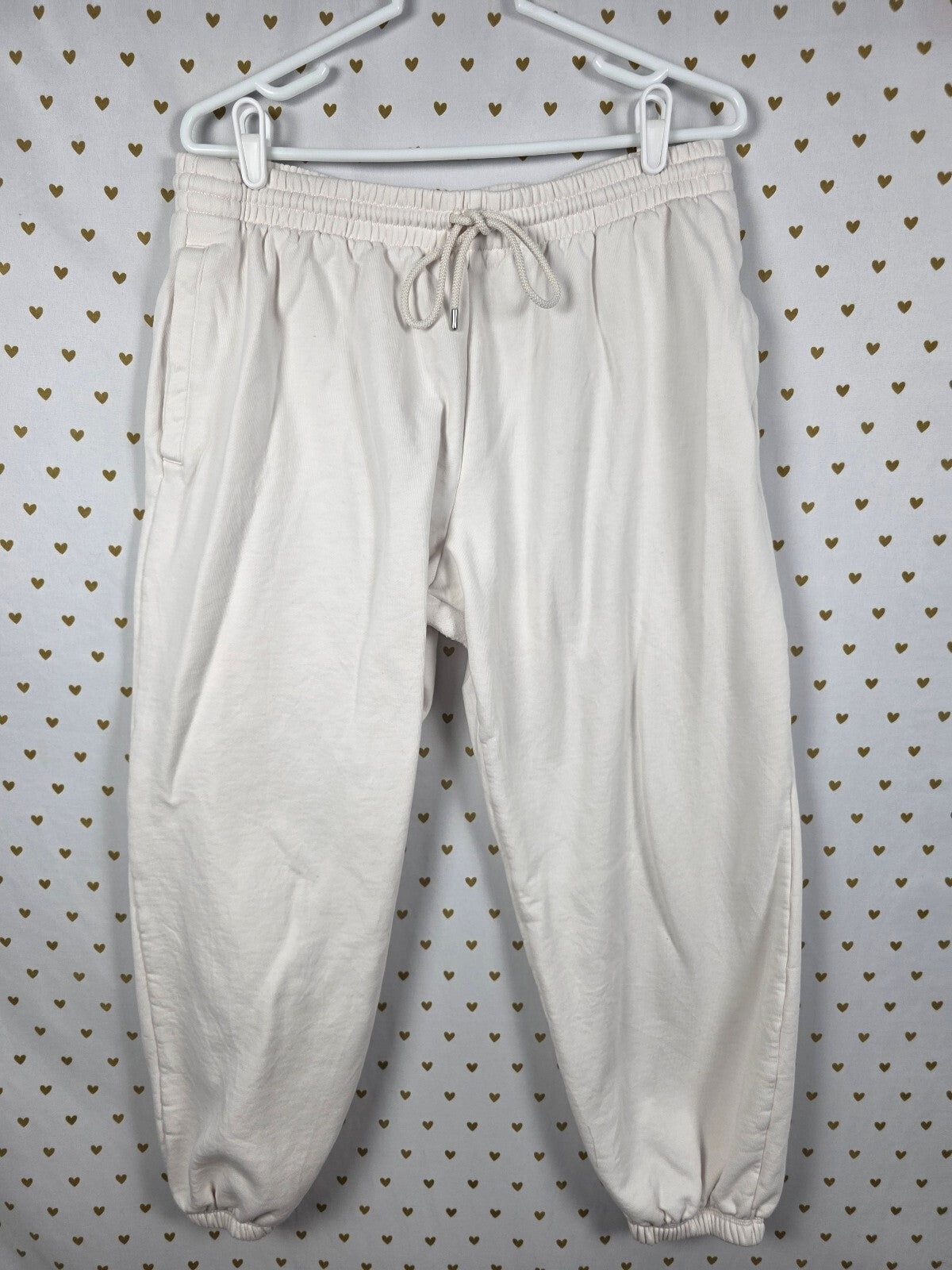Victoria's Secret Supermodel Essentials White Fleece Joggers Wings XL