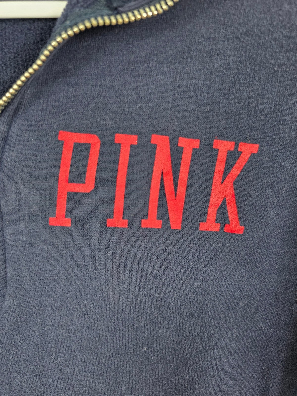 Victorias Secret Pink NFL Houston Texans Quarter Zip Blue Sweater Shirt XS